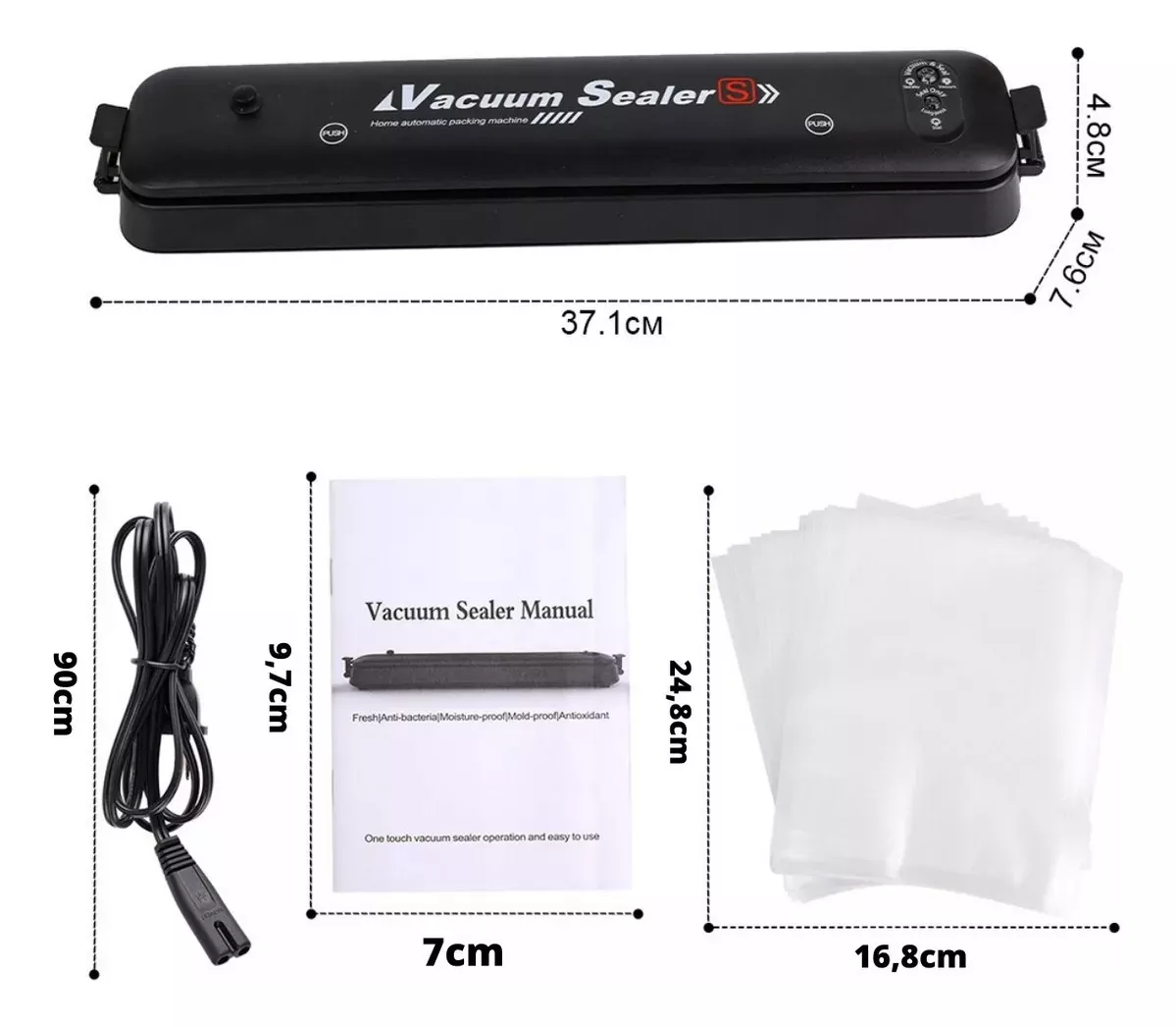 Vacum Sealer - Alimentos frescos durante más tiempo (+REGALLO 100 paquetes)